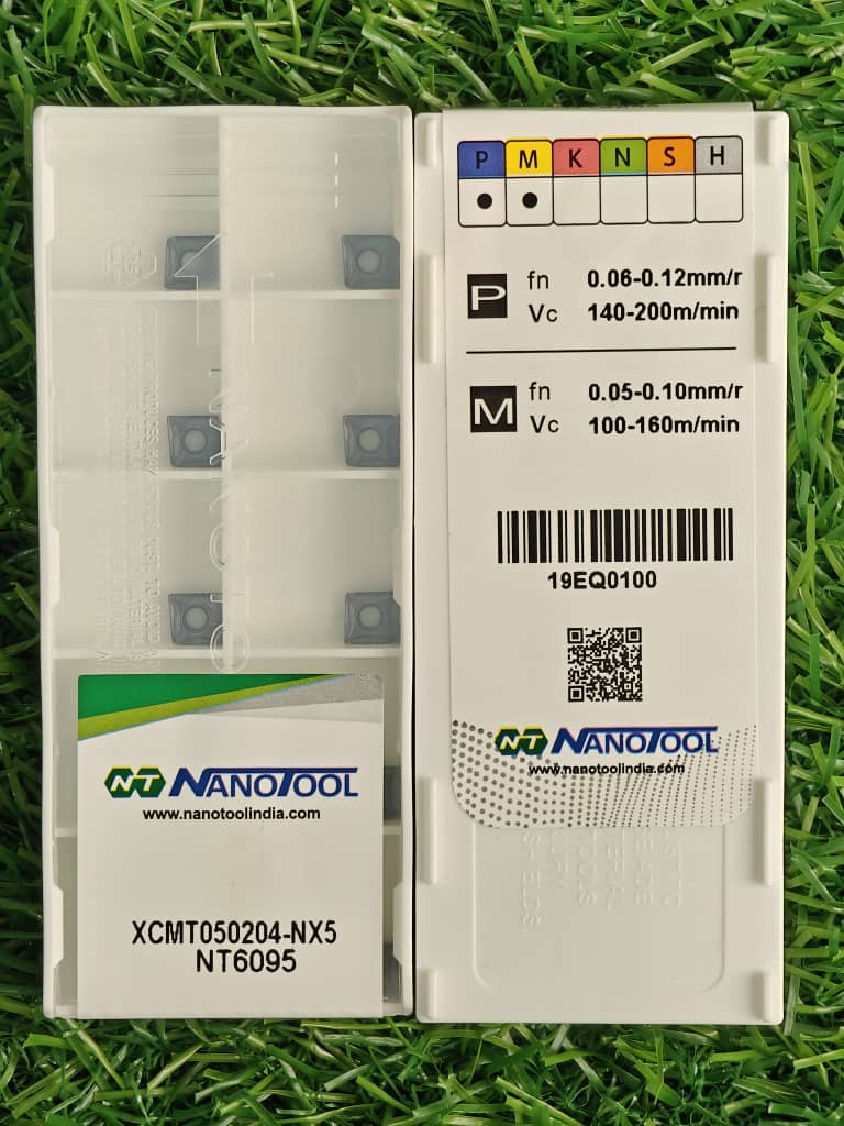 XCMT050204-NX5 NT6095 PVD grade = (QCMT050204)