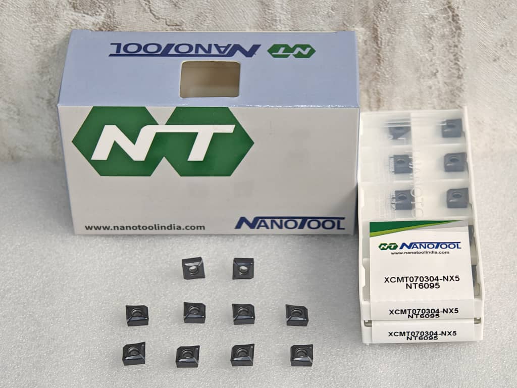 XCMT070304-NX5 NT6095 PVD grade = (QCMT070304)