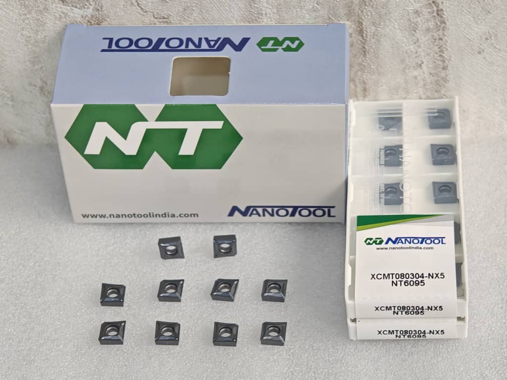 XCMT080304-NX5 NT6095 PVD grade = (QCMT080304)