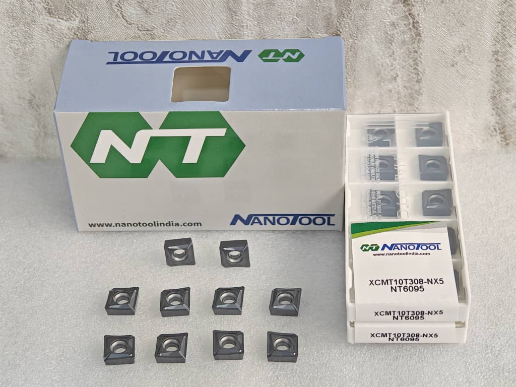 XCMT10T308-NX5 NT6095 PVD grade = (QCMT10T308)